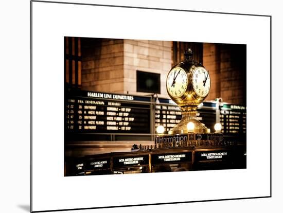Grand Central Terminal's Four-Sided Seth Thomas Clock - Manhattan - New York-Philippe Hugonnard-Mounted Art Print