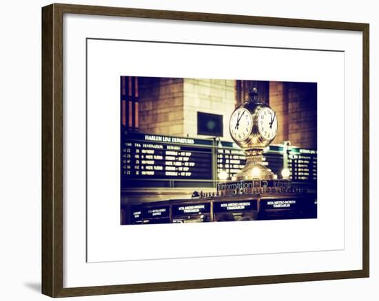 Grand Central Terminal's Four-Sided Seth Thomas Clock - Manhattan - New York-Philippe Hugonnard-Framed Art Print