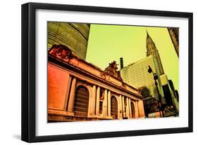 Grand Central Terminal with Chrysler Building, Manhattan, New Yo-Sabine Jacobs-Framed Photographic Print