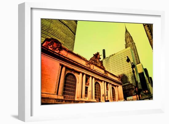 Grand Central Terminal with Chrysler Building, Manhattan, New Yo-Sabine Jacobs-Framed Photographic Print