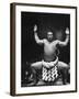 Grand Champion Sumo Wrestler, Taiho Performing Ring Ceremony Before Match-Bill Ray-Framed Premium Photographic Print