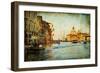 Grand Channel -Venice - Artwork In Painting Style-Maugli-l-Framed Art Print
