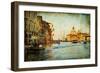 Grand Channel -Venice - Artwork In Painting Style-Maugli-l-Framed Premium Giclee Print