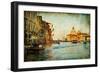 Grand Channel -Venice - Artwork In Painting Style-Maugli-l-Framed Premium Giclee Print