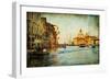 Grand Channel -Venice - Artwork In Painting Style-Maugli-l-Framed Premium Giclee Print