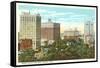 Grand Circus Park West, Detroit, Michigan-null-Framed Stretched Canvas