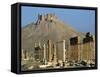 Grand Colonnade and the Arab Castle, Palmyra, Unesco World Heritage Site, Syria, Middle East-Bruno Morandi-Framed Stretched Canvas
