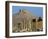 Grand Colonnade and the Arab Castle, Palmyra, Unesco World Heritage Site, Syria, Middle East-Bruno Morandi-Framed Photographic Print