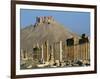 Grand Colonnade and the Arab Castle, Palmyra, Unesco World Heritage Site, Syria, Middle East-Bruno Morandi-Framed Photographic Print