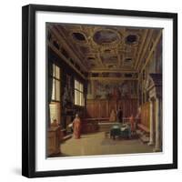 Grand Council Hall of the Doge's Palace in Venice-Heinrich Hansen-Framed Giclee Print