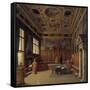 Grand Council Hall of the Doge's Palace in Venice-Heinrich Hansen-Framed Stretched Canvas