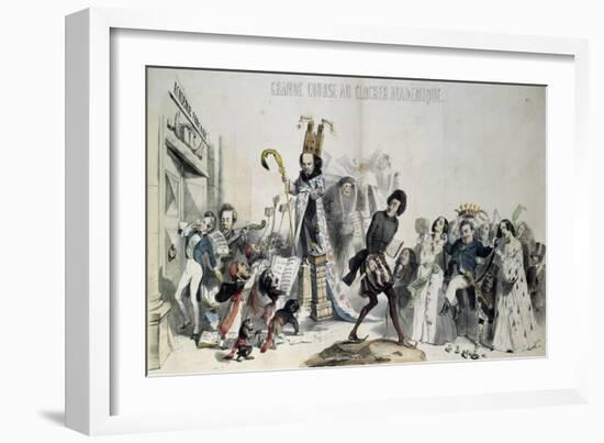 Grand Course Au Clocher Academique-Grandville-Framed Giclee Print