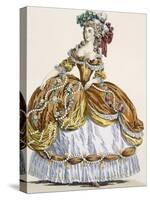 Grand Court Dress in New Style, Engraved by Dupin, Plate 291-Augustin De Saint-aubin-Stretched Canvas