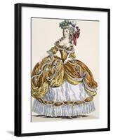 Grand Court Dress in New Style, Engraved by Dupin, Plate 291-Augustin De Saint-aubin-Framed Giclee Print