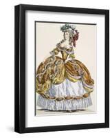 Grand Court Dress in New Style, Engraved by Dupin, Plate 291-Augustin De Saint-aubin-Framed Premium Giclee Print