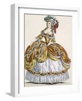 Grand Court Dress in New Style, Engraved by Dupin, Plate 291-Augustin De Saint-aubin-Framed Giclee Print