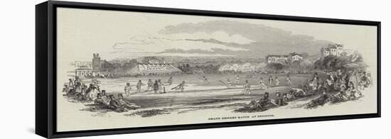 Grand Cricket Match at Brighton-null-Framed Stretched Canvas