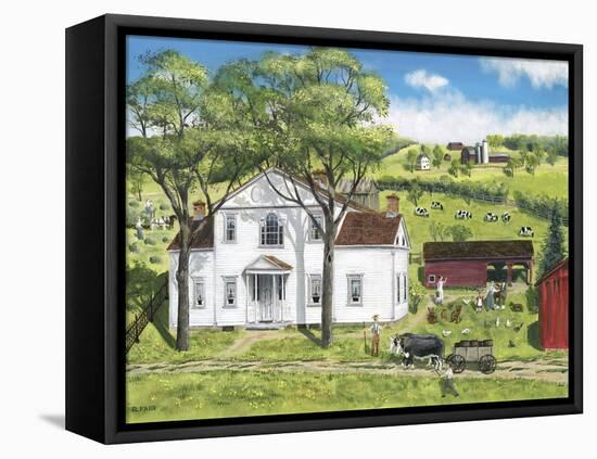 Grand Daughters Visit-Bob Fair-Framed Stretched Canvas