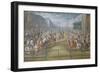 Grand Dauphins Carousel in Courtyard of Stables at Versailles-Jean-Baptiste Martin-Framed Giclee Print