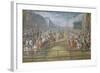 Grand Dauphins Carousel in Courtyard of Stables at Versailles-Jean-Baptiste Martin-Framed Giclee Print