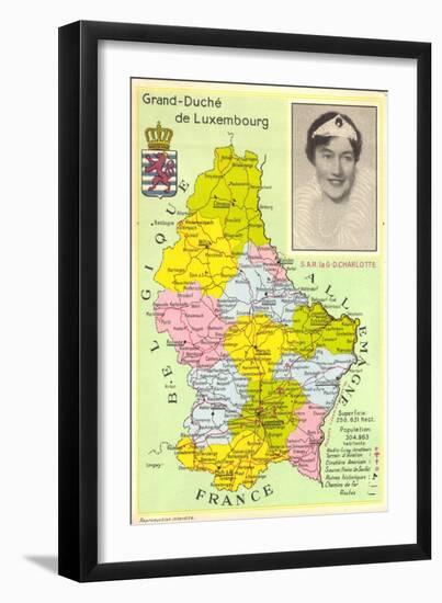 Grand Duche De Luxembourg, Portät G. D. Charlotte-null-Framed Giclee Print