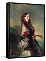 Grand Duchess Maria Nikolaevna of Russia, 1857-Franz Xaver Winterhalter-Framed Stretched Canvas