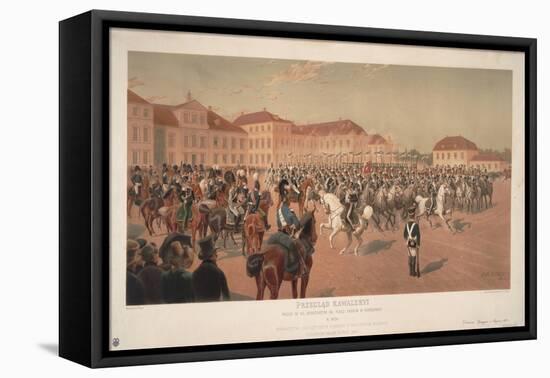 Grand Duke Constantine Pavlovich of Russia at Cavalry Review on the Saxon Square in Warsaw, 1824-Jan Rosen-Framed Stretched Canvas