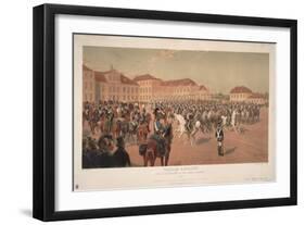 Grand Duke Constantine Pavlovich of Russia at Cavalry Review on the Saxon Square in Warsaw, 1824-Jan Rosen-Framed Giclee Print