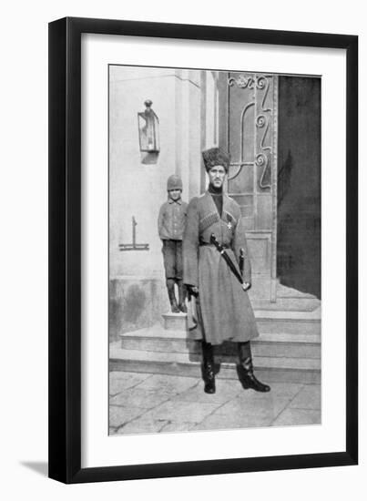 Grand Duke Michael Alexandrovich of Russia in Cossack Uniform, 1917-null-Framed Giclee Print