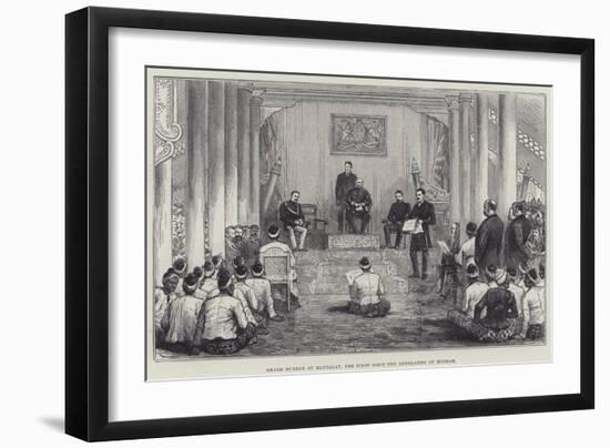 Grand Durbar at Mandalay, the First Since the Annexation of Burmah-null-Framed Giclee Print