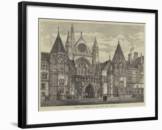 Grand Entrance to the New Law Courts-Henry William Brewer-Framed Giclee Print