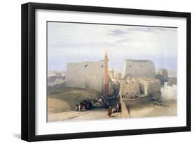 Grand Entrance to the Temple of Luxor, 19th Century-David Roberts-Framed Giclee Print