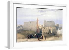 Grand Entrance to the Temple of Luxor, 19th Century-David Roberts-Framed Giclee Print