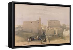 Grand Entrance to the Temple of Luxor, from "Egypt and Nubia", Vol.1-David Roberts-Framed Stretched Canvas