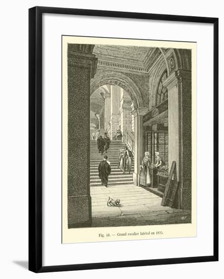 Grand Escalier Lateral En 1825-null-Framed Giclee Print
