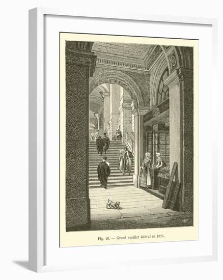 Grand Escalier Lateral En 1825-null-Framed Giclee Print