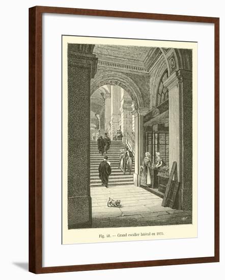 Grand Escalier Lateral En 1825-null-Framed Giclee Print