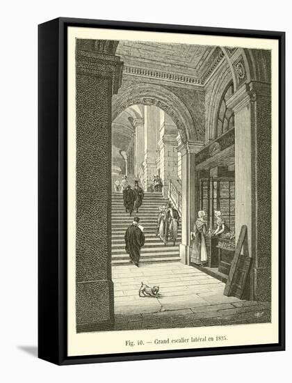 Grand Escalier Lateral En 1825-null-Framed Stretched Canvas