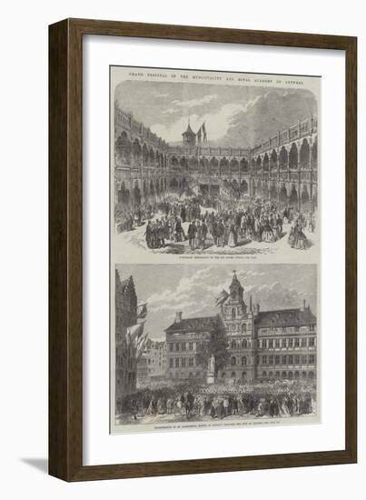 Grand Festival of the Municipality and Royal Academy of Antwerp-null-Framed Giclee Print