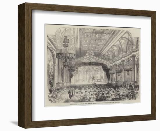 Grand Fete at the Hotel De Ville, Paris, in Honour of the Peace Plenipotentiaries-null-Framed Giclee Print