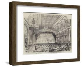 Grand Fete at the Hotel De Ville, Paris, in Honour of the Peace Plenipotentiaries-null-Framed Giclee Print