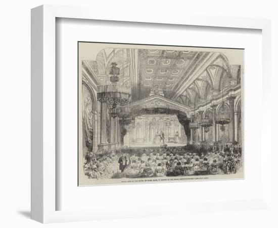 Grand Fete at the Hotel De Ville, Paris, in Honour of the Peace Plenipotentiaries-null-Framed Giclee Print