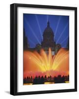 Grand Fountain and National Museum, Barcelona, Spain-Gavin Hellier-Framed Photographic Print