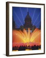 Grand Fountain and National Museum, Barcelona, Spain-Gavin Hellier-Framed Photographic Print