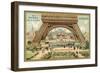 Grand Fountain Beneath the Eiffel Tower, Exposition Universelle, Paris, 1889-null-Framed Giclee Print