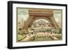 Grand Fountain Beneath the Eiffel Tower, Exposition Universelle, Paris, 1889-null-Framed Giclee Print