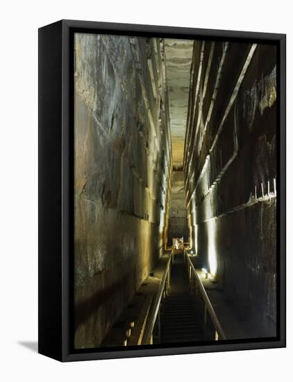 Grand Gallery Inside the Great Pyramid of Khufu, Giza, Egypt-Schlenker Jochen-Framed Stretched Canvas