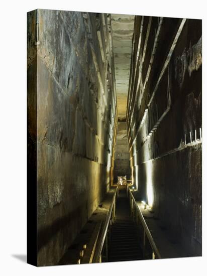 Grand Gallery Inside the Great Pyramid of Khufu, Giza, Egypt-Schlenker Jochen-Stretched Canvas