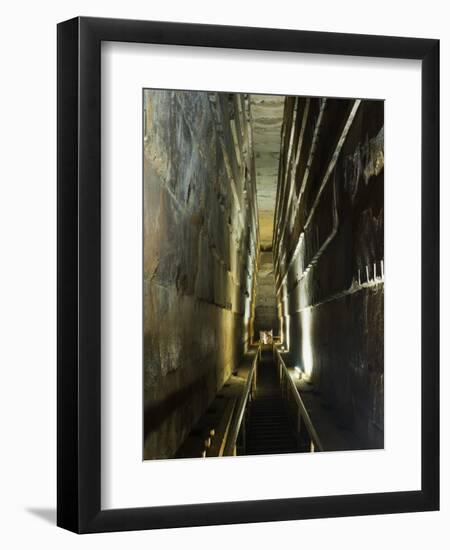 Grand Gallery Inside the Great Pyramid of Khufu, Giza, Egypt-Schlenker Jochen-Framed Premium Photographic Print