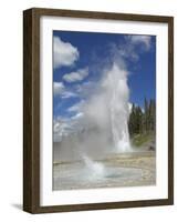 Grand Geyser Erupting, Upper Geyser Basin, Yellowstone National Park, Wyoming, USA-Neale Clarke-Framed Photographic Print